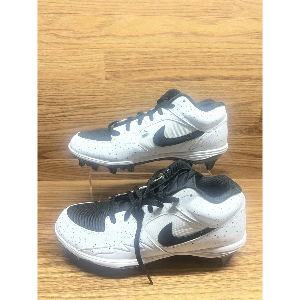 Men's Air Jordan Stadium 90 Low TD White Black Cleats HQ0210-100 Size 9